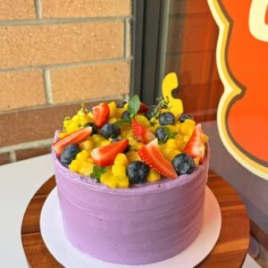 Ube Mango Buttercream Cake