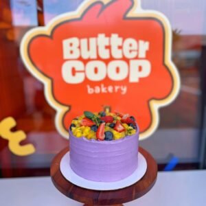 Ube Mango Buttercream Cake