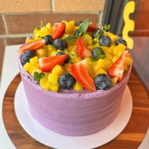 Ube Mango Buttercream Cake