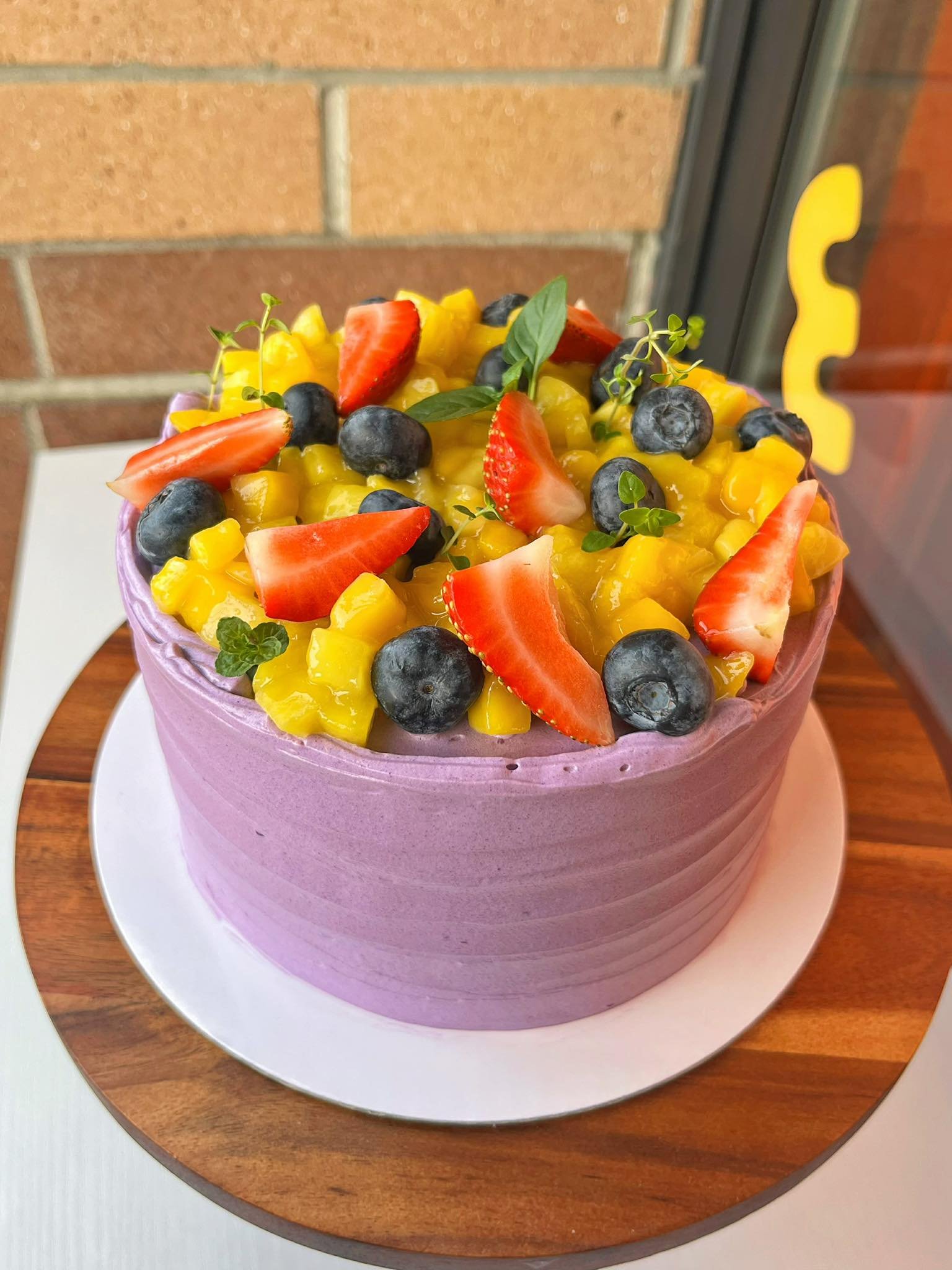 Ube Mango Buttercream Cake